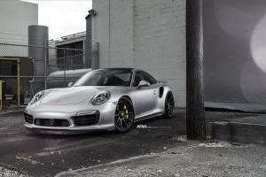 Porsche 911 Turbo S on ADV.1 Wheels (ADV10 M.V2 CS) 2016 года